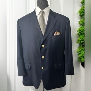 Faconnable Blue and Gold Sport Coat Timeless Elegance made in Italy☑️